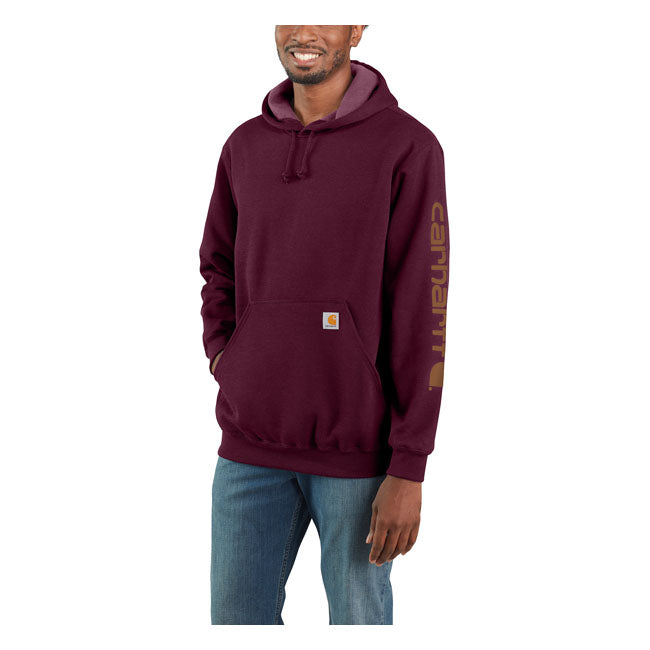 Carhartt Sleeve Logo Kapucnis Pulóver Bordó